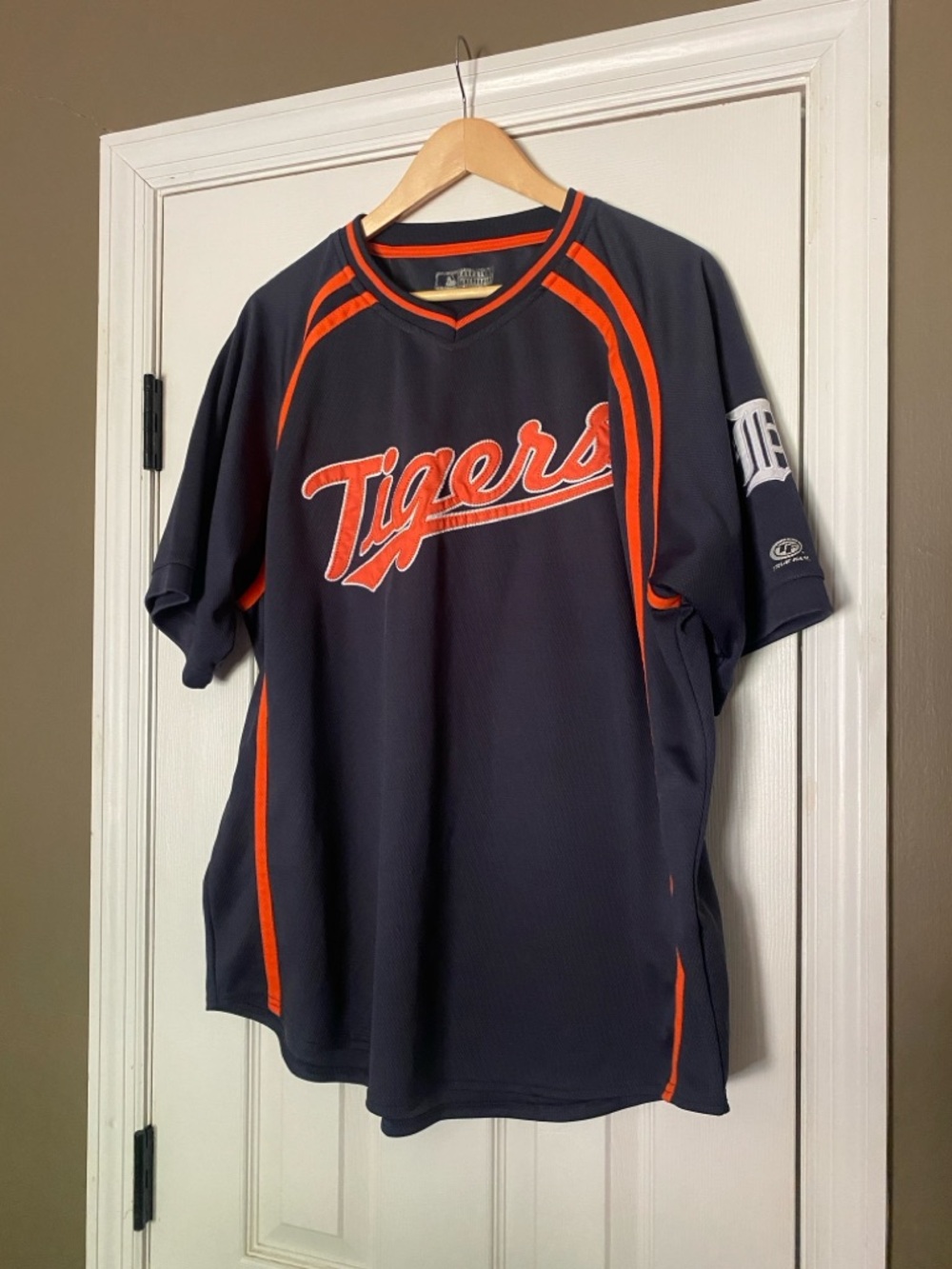 Detroit Tigers Baseball Jersey - Navy & Orange Athletic Jersey XL